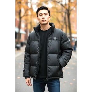 Eddie Bauer EBTEK Goose Down Puffer Jacket Classic Fit Black  Men's Size XL